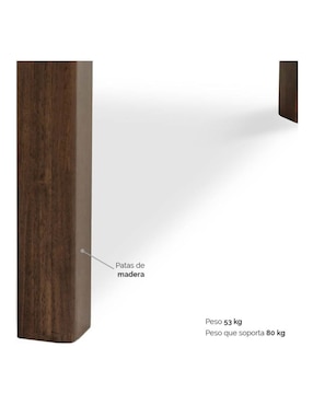 Mesa de comedor armable Biot Tamarindo de madera