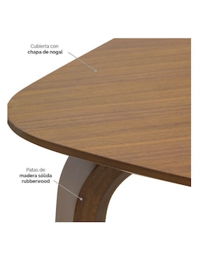 Mesa de comedor armable Roxu Tamarindo de madera