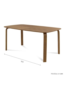 Mesa de comedor armable Roxu Tamarindo de madera
