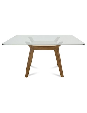 Mesa de comedor armable Juko Tamarindo de vidrio
