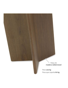 Mesa de comedor armable Ketro Tamarindo de vidrio