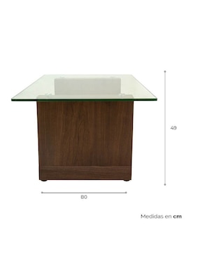 Mesa de centro armable Banik Tamarindo de vidrio