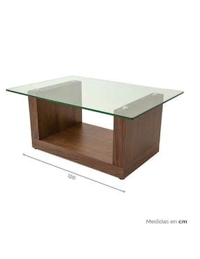 Mesa de centro armable Banik Tamarindo de vidrio