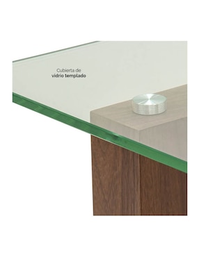 Mesa de centro armable Banik Tamarindo de vidrio