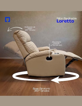 Reclinable Blue Room de vinipiel