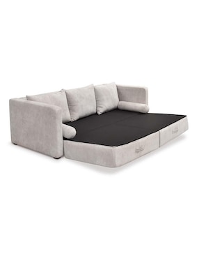 Sofá cama armable Carpe Diem de madera y tela