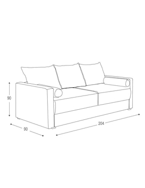 Sofá cama armable Carpe Diem de madera y tela