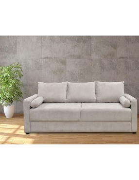 Sofá cama armable Carpe Diem de madera y tela