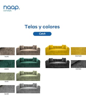 Sofá cama armable Teddy 3 cuerpos catch mustard Naap Concept de espuma comprimida