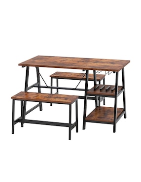 Mesa de comedor armable Dukka Bossa de mdf y melamina