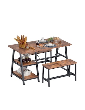 Mesa de comedor armable Dukka Bossa de mdf y melamina