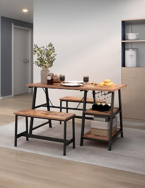 Mesa de comedor armable Dukka Bossa de mdf y melamina