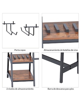 Mesa de comedor armable Dukka Bossa de mdf y melamina