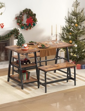 Mesa de comedor armable Dukka Bossa de mdf y melamina