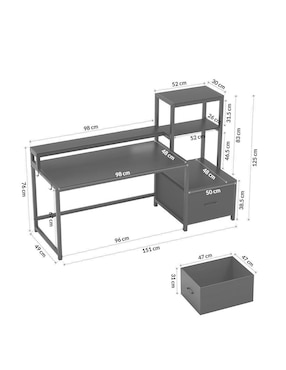 Escritorio armable Zeni Bossa de MDF