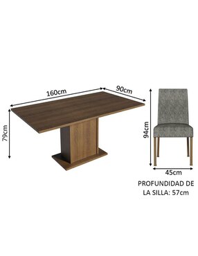 Comedor Keila Madesa para 4 personas