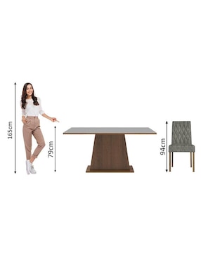 Comedor Briyney Madesa para 6 personas