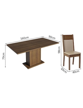 Comedor Avril Madesa para 6 personas