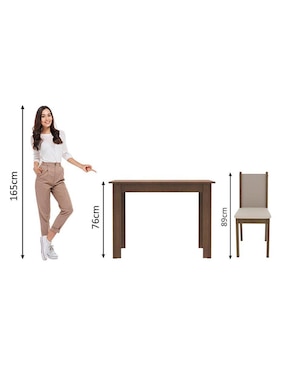 Comedor Cíntia Madesa para 4 personas