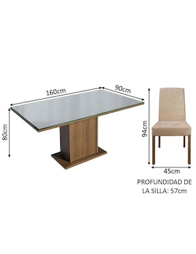 Comedor Avril Madesa para 4 personas
