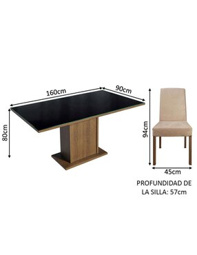 Comedor Renata Madesa para 4 personas