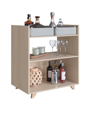 Barra bar armable Drink Hamik de MDF y madera