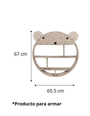 Repisa Cantia Panda de ratán