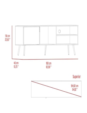 Mueble de tv armable Vulcan Excelsior