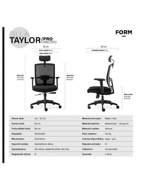 Silla de escritorio Form Design de mesh