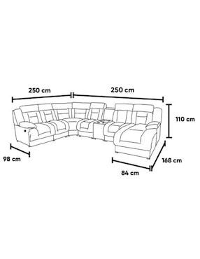 Sala modular Kessa de velvet