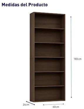Librero Bluelander de madera