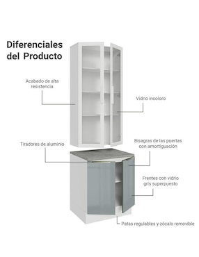 Vitrina armable Madesa de aglomerado