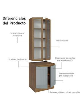 Vitrina armable Madesa de aglomerado