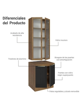 Vitrina armable Madesa de aglomerado