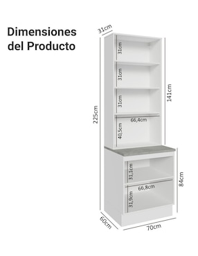 Vitrina armable Madesa de aglomerado