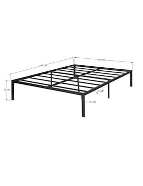 Base para cama armable Kiela Home Make de metal matrimonial