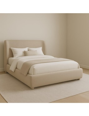 Cama Nicky Atlas del Descanso de mdf queen size