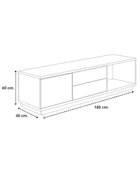 Mueble de TV armable Hogare de melamina