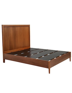 Base para cama armable hogare de madera nogal Queen Size