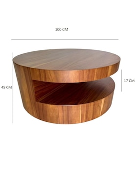 Mesa de centro ansoal de madera parota