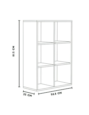 Librero armable Libreros Moru Muebles de mdf