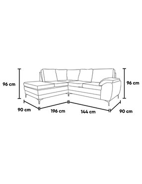 Sala modular izquierda Kessa de lino