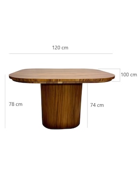 Comedor Ansoal para 4 personas de madera de parota