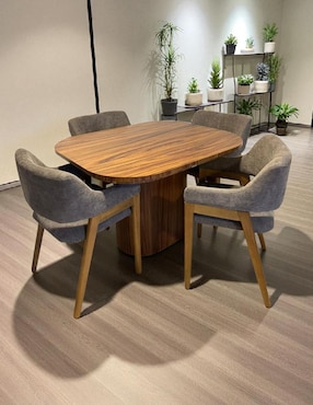 Comedor Ansoal para 4 personas de madera de parota