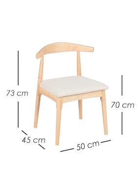 Juego de sillas 2 piezas nordico ilios innova de madera adulto