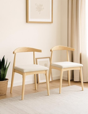 Juego de sillas 2 piezas nordico ilios innova de madera adulto