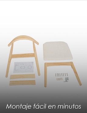 Juego de sillas 2 piezas nordico ilios innova de madera adulto