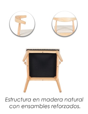 Juego de sillas 2 piezas nordico ilios innova de madera adulto