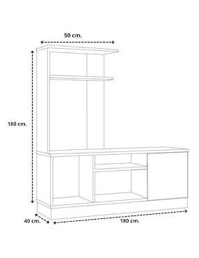 Mueble de TV armable Mueble para TV Hogare de melamina
