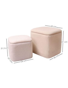 Set Taburete Teddy Ilios Innova de MDF